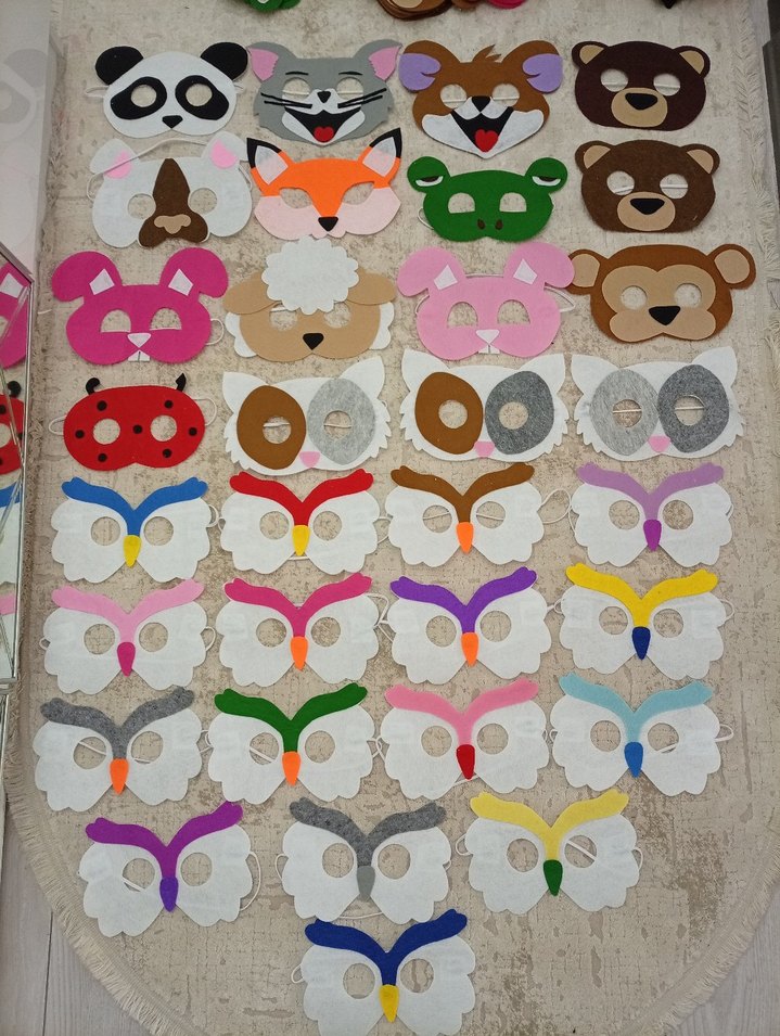 Çocuklar için Renkli Nakışlı Uyku Maskeleri çocuk maskeleri - Görsel 3