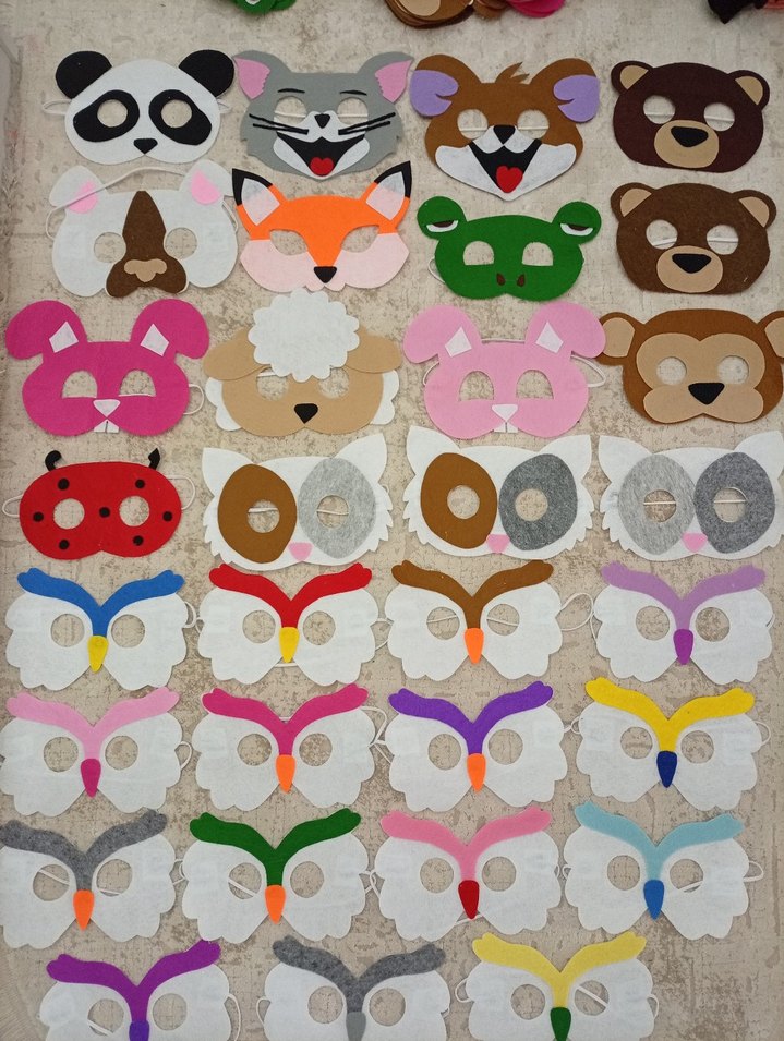 Çocuklar için Renkli Nakışlı Uyku Maskeleri çocuk maskeleri - Görsel 2