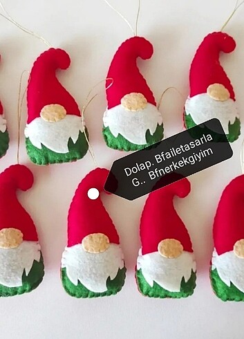 Keçe şans cücesi çamağacı christmas 