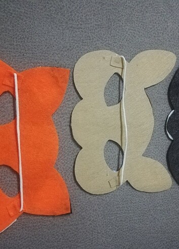  Beden Keçeden geyik tilki 3lü set maske