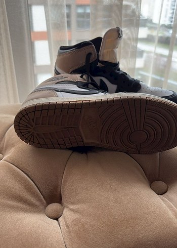 Nike Air Jordan 1 Mid Retro Unisex  Deri Bilekli Spor Ayakkabı - Görsel 3