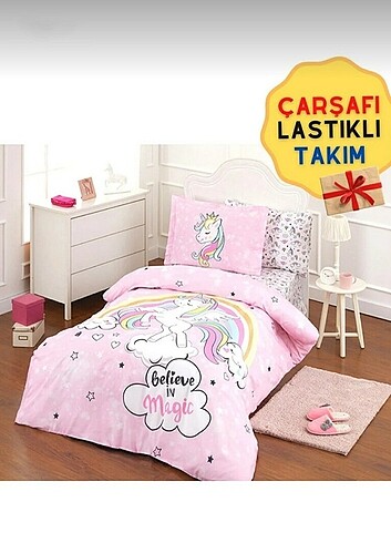 Özdilek Unicorn Nevresim TK. tek kişilik Lastikli Çarşaf 