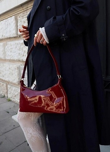 Bordo Rugan Kol Çantası 