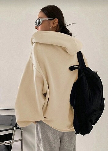 m Beden Bej Kapüşonlu Balon Kol Pinterest Model Aesthetic HIRKA