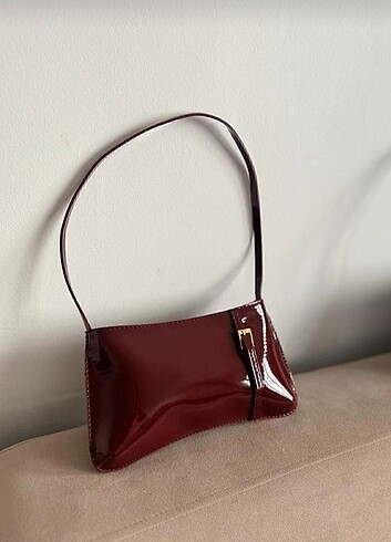 Bordo Rugan BagetPinterest Model El Ve Omuz Çantası