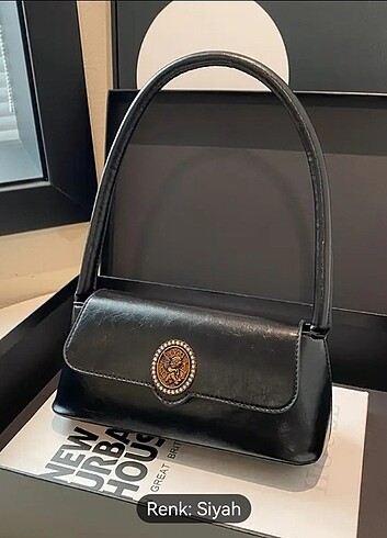 YD Kadın Şık Fransız Vintage Mini Baget Çanta