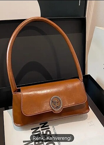 Beden Kadın Şık Fransız Vintage Mini Baget Çanta