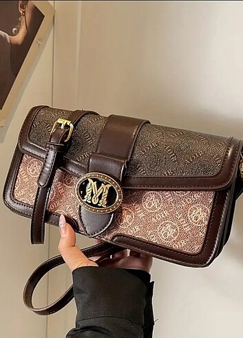 Kadın Şık Kahverengi Vintage Ayarlanabilir Askılı Çanta 