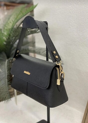 Armine Kadın Armine Siyah Casual Dokuma Kumaş El Ve Omuz Çantası