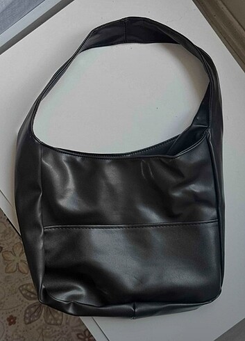 Zara (Butik Ürünüdür) Siyah Büyük Boy Suni Deri Pinterest Model Çanta