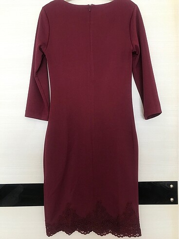 m Beden bordo Renk #elbise #kırmızı # dantalli #abiye