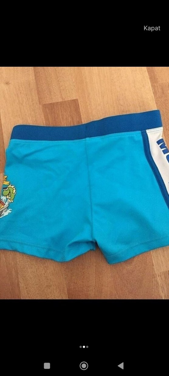 Erkek Çocuk Renkli Baskılı Mavi Mayo - Görsel 2