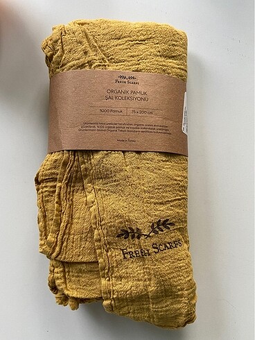 ORGANİK PAMUK ŞAL TATLI SARI Fresh Scarf