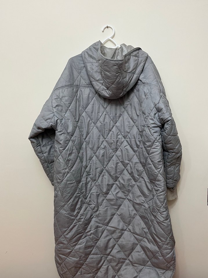 Gri mevsimlik mont - Görsel 3