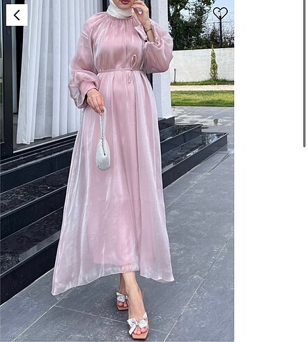 Emel Turgay Organze Pudra Abiye