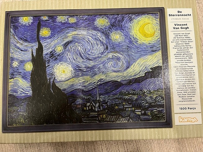 1500 parça Puzzle Van Gogh Yıldızlı Gece