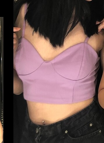 Zara askılı crop