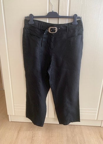 Gerry Weber Siyah Kemerli Keten Kadın Pantolon
