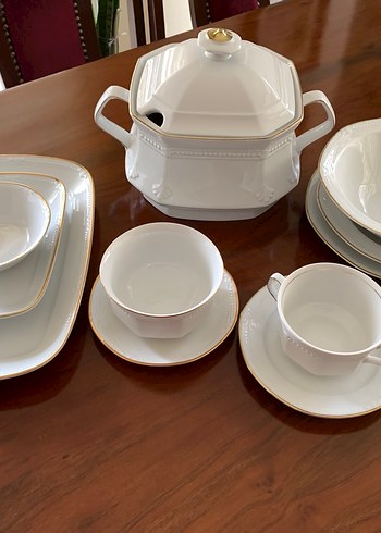 Beyaz Klasik Porselen Yemek Takımı - Görsel 4