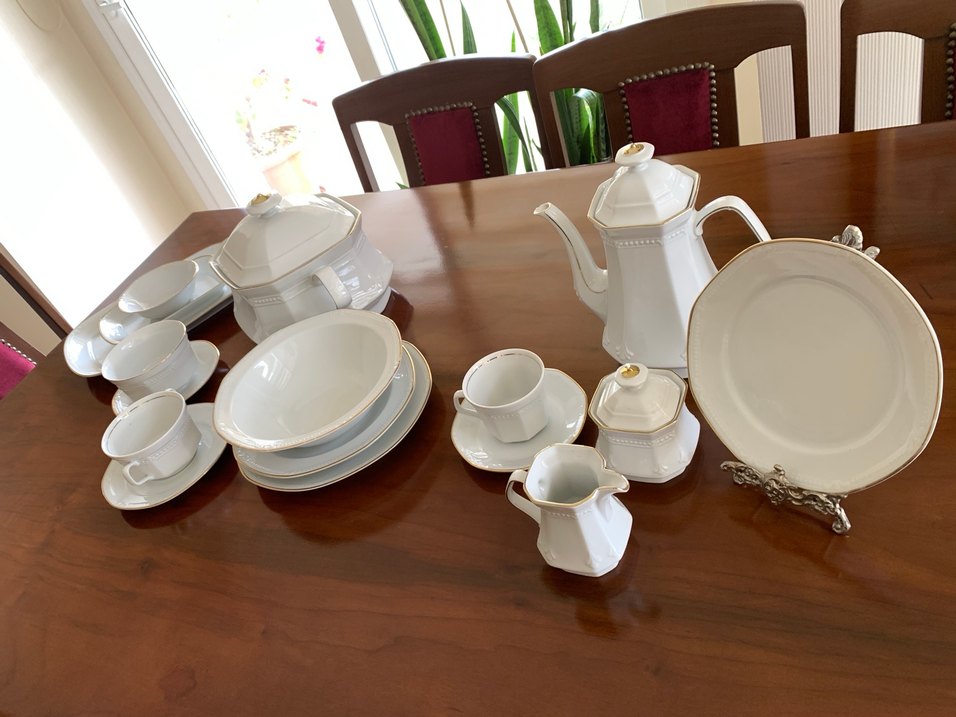 Beyaz Klasik Porselen Yemek Takımı - Görsel 2