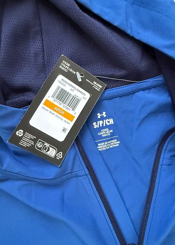 Erkek Kapüşonlu Mavi Rüzgarlık - Görsel 2