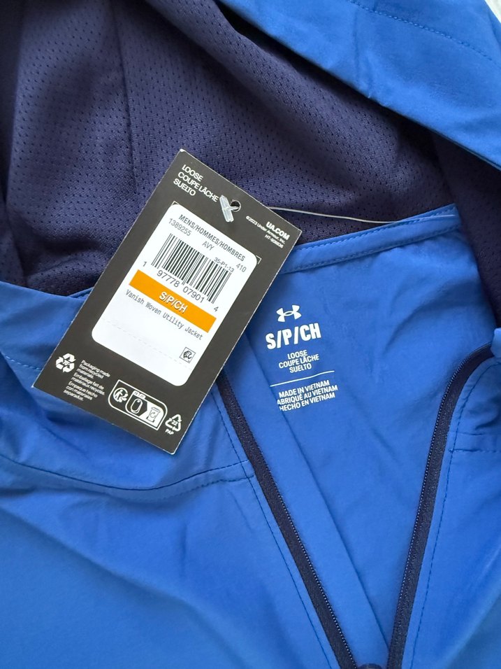 Erkek Kapüşonlu Mavi Rüzgarlık - Görsel 2