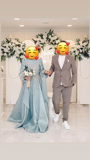 Nişanlık abiye elbisem tesettür nişan satılık sıfır tertemiz yen