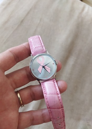 Beden Pembe Kurdele Detaylı Kadın Kol Saati