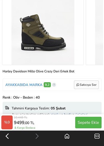 Harley Davidson Kamuflaj Erkek Biker Bot - Görsel 3