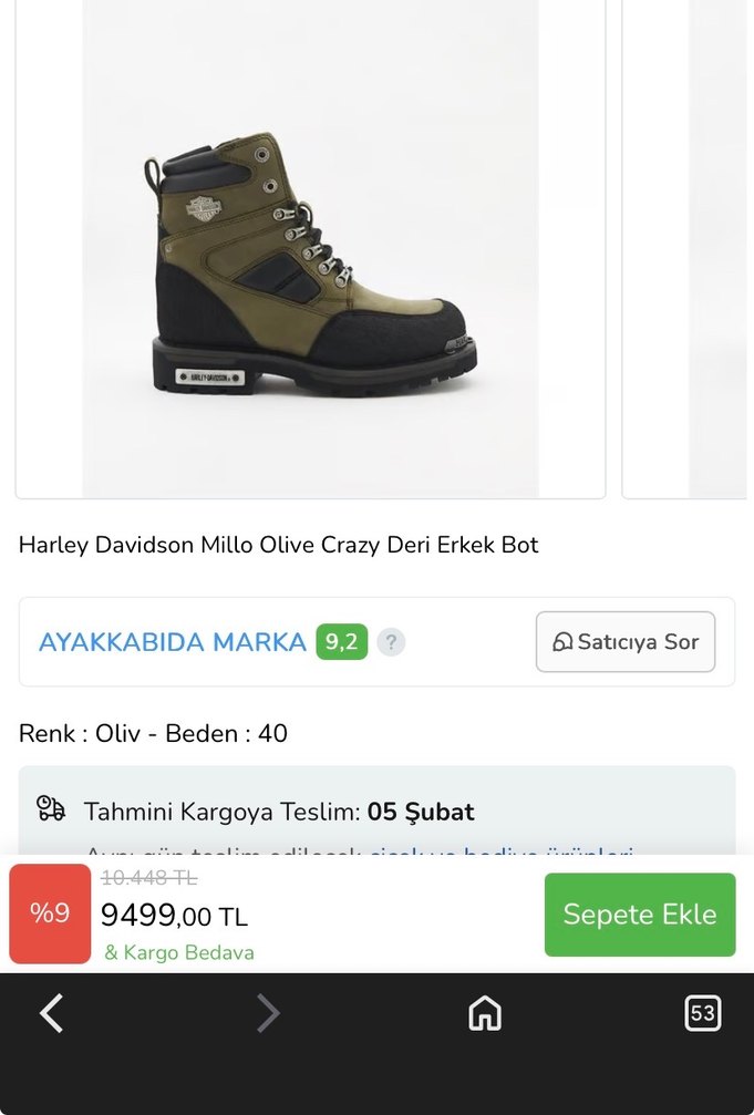 Harley Davidson Kamuflaj Erkek Biker Bot - Görsel 3