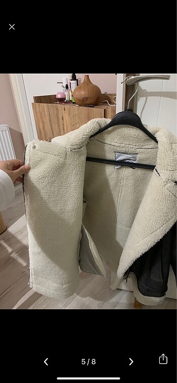 l Beden kahverengi Renk Bershka Biker Ceket Deri