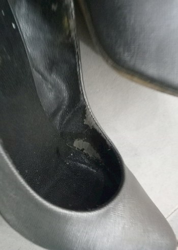 Gri Minimalist Stiletto Topuklu Kadın Ayakkabı - Görsel 3