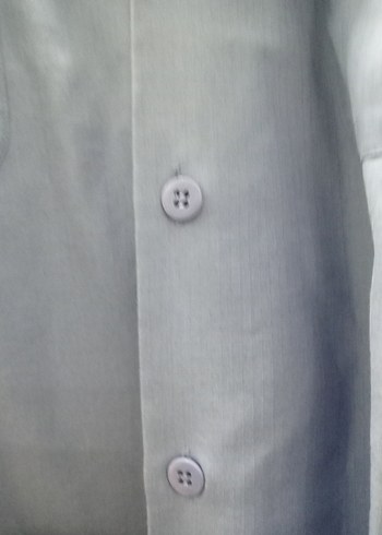 Mavi Pamuklu Kısa Kollu Erkek Gömlek - Görsel 4