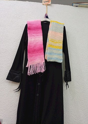 Renkli Örgü atkı - Görsel 2