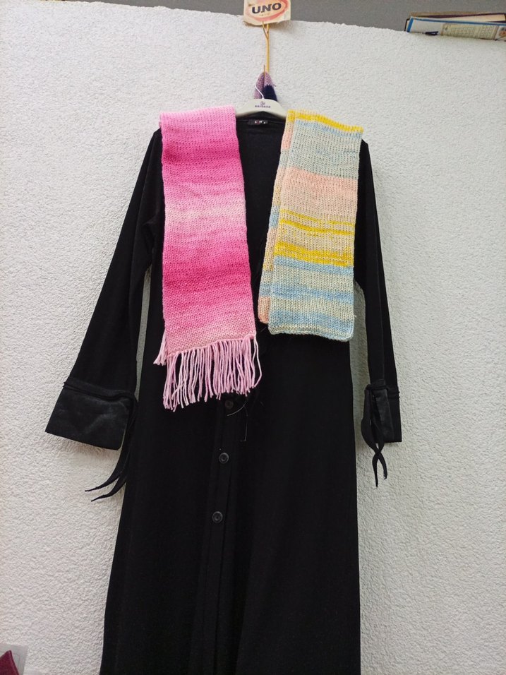 Renkli Örgü atkı - Görsel 2