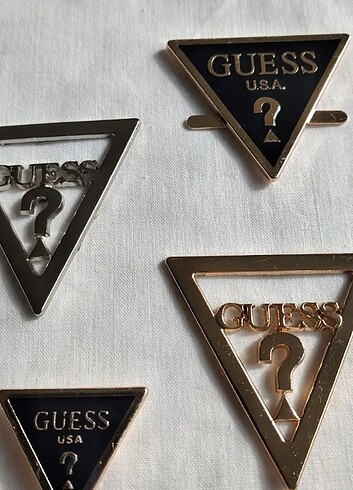 xs Beden altın Renk Guess patch arma logo