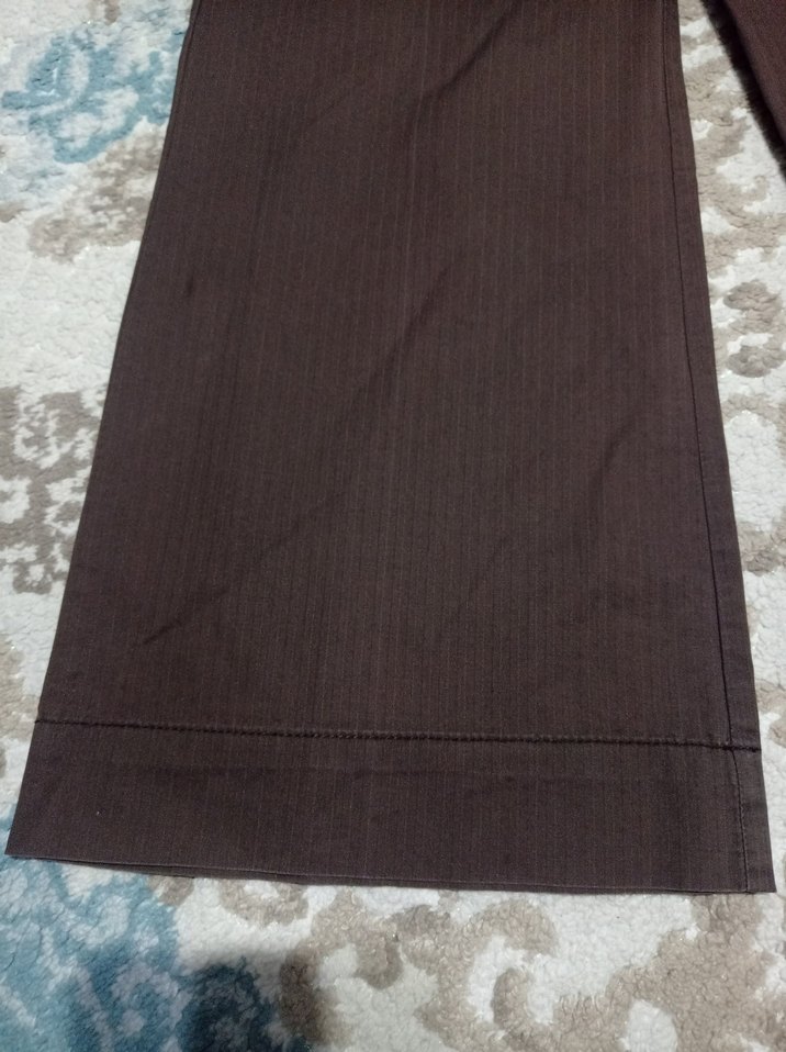 Kadın Kahverengi Regular Fit Kumaş Pantolon - Görsel 2