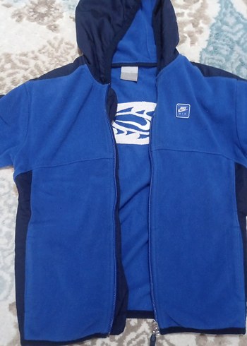 Erkek Kapüşonlu Mavi Fermuarlı Sweatshirt - Görsel 2