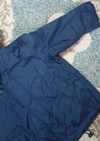 Kapüşonlu Mavi Erkek Çocuk Mont - Görsel 2