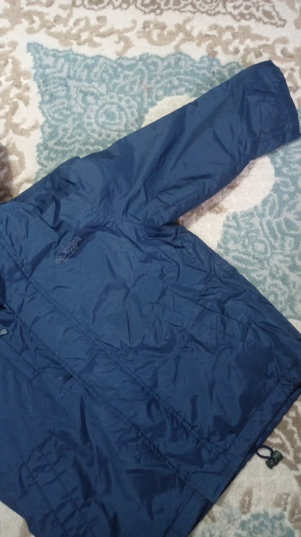 Kapüşonlu Mavi Erkek Çocuk Mont - Görsel 2