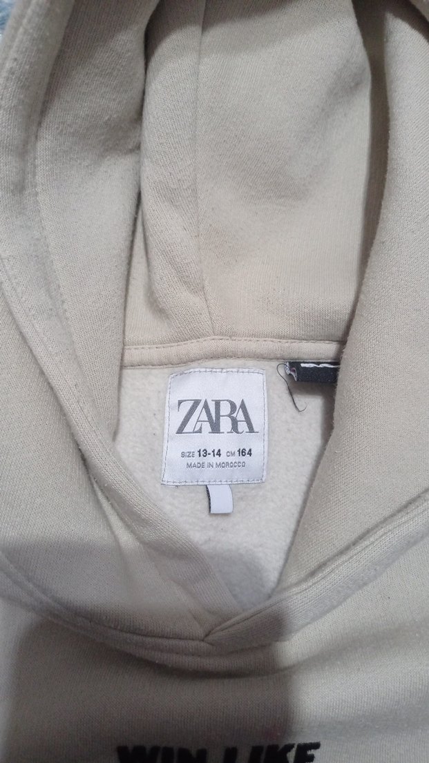 Bej Kapüşonlu Rock Punk Sweatshirt - Görsel 3