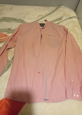 Diğer Acik Pembe Uzun Kollu Klasik Gomlek