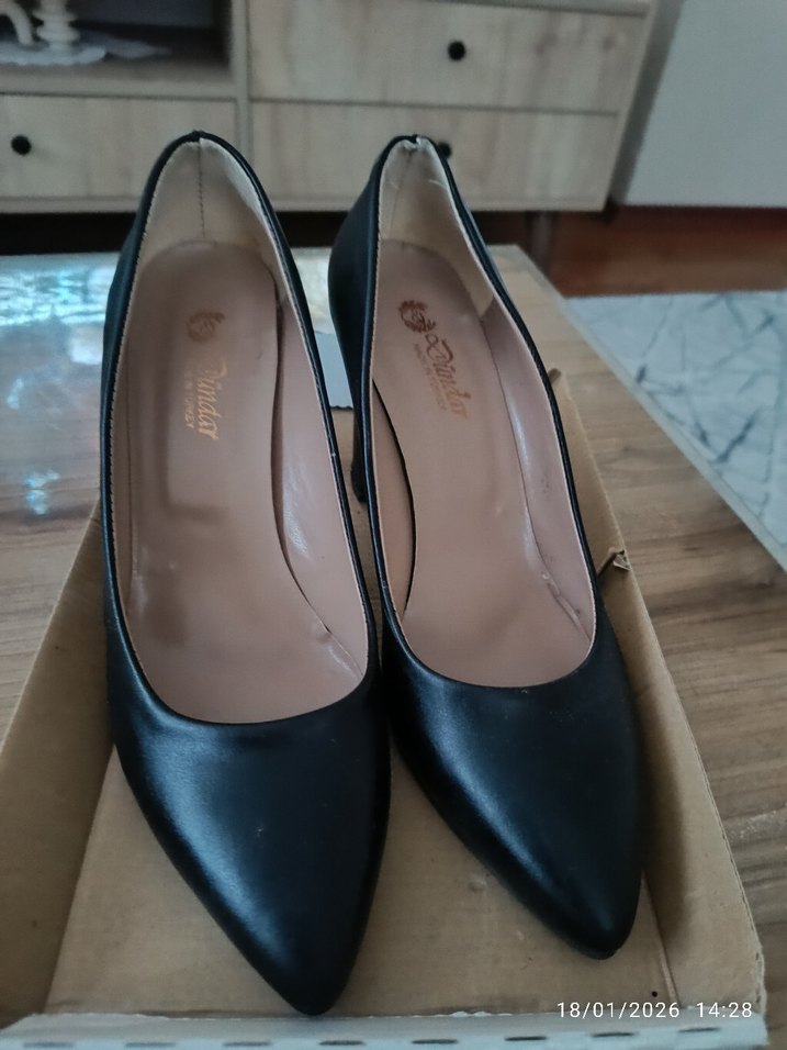 Siyah Kadın Topuklu Klasik Stiletto - Görsel 2