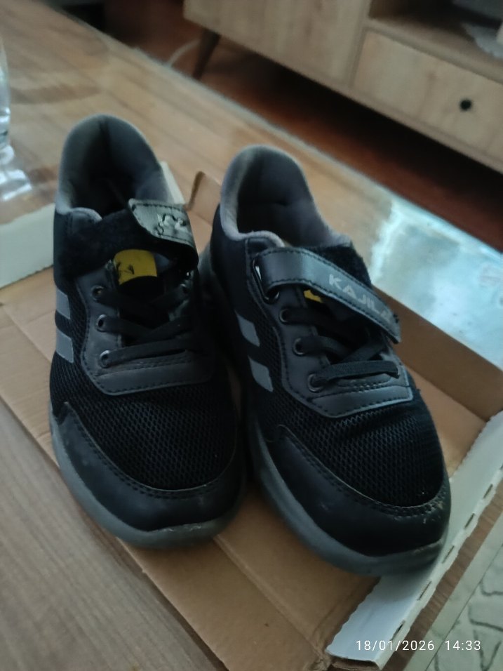 Siyah Bağcıklı cocuk Spor Ayakkabı - Görsel 2