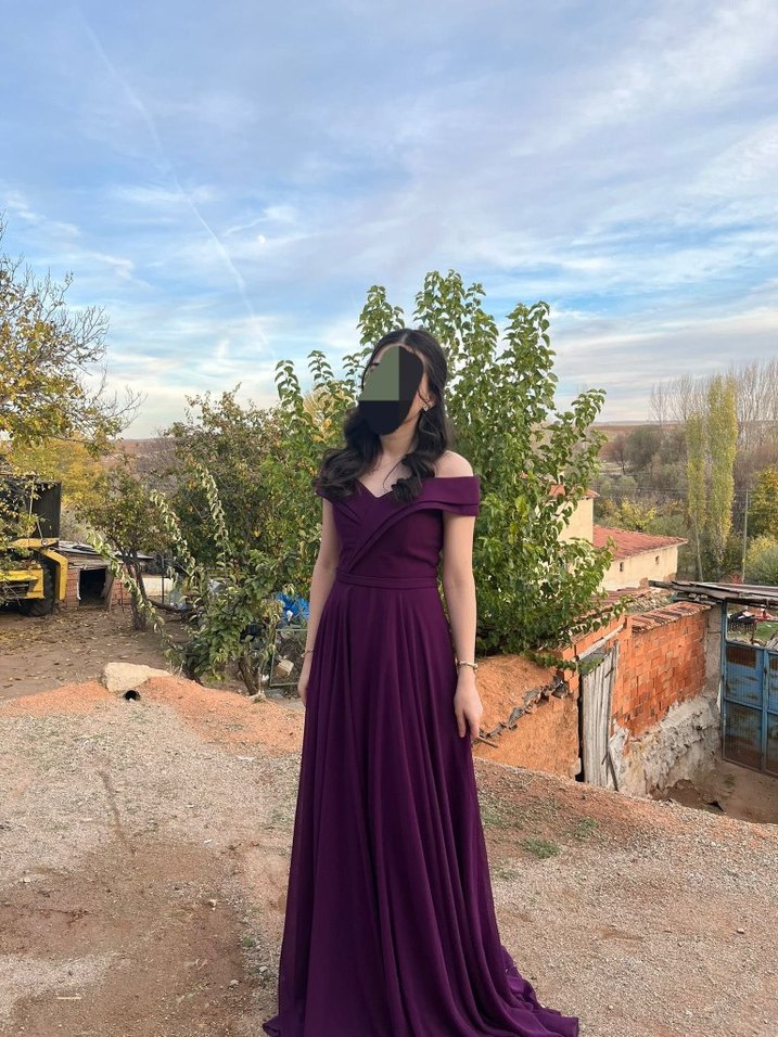 Uzun Kadın Abiye Elbise - Görsel 5