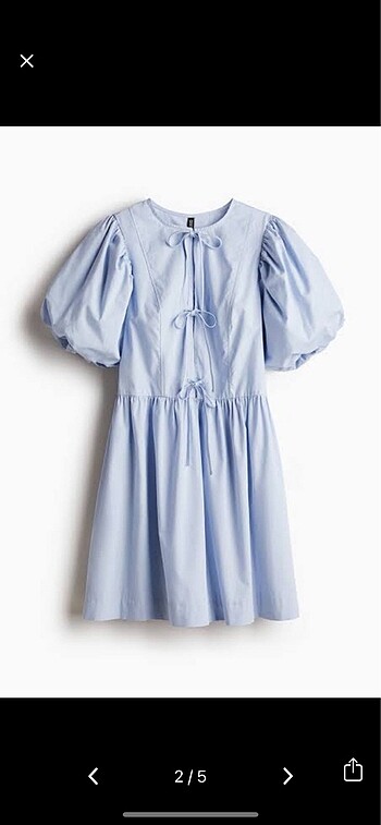 H&M H&M bağcıklı elbise coquette y2k