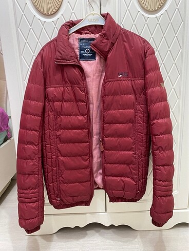 Erkek bordo renk şişme mont