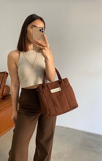 Shulebags Hope Canvas Canta Acı Kahve Rengi