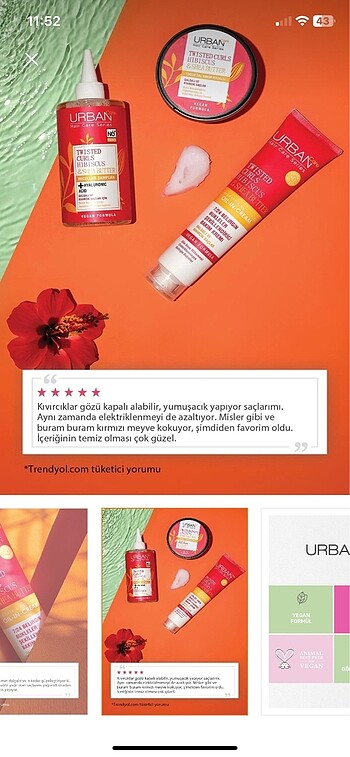 Urban Care Twisted Curls Hibiscus & Shea Butter Durulanmayan Bak - Görsel 8