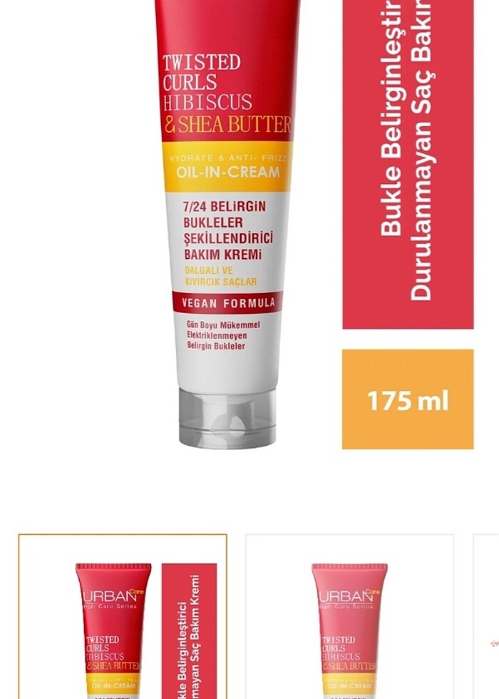 Urban Care Twisted Curls Hibiscus & Shea Butter Durulanmayan Bak - Görsel 3